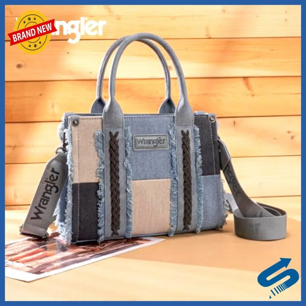 Canvas Tote Bag Woven Top Handle Handbag Guitar Strap Retro Boho Shoulder Purse